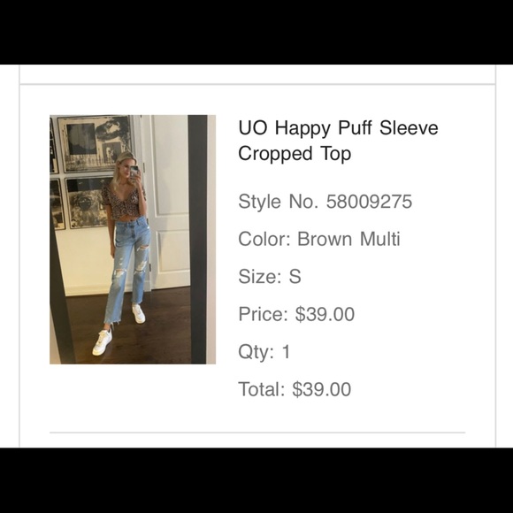 Urban Outfitters tie front cheetah crop top - Picture 3 of 5